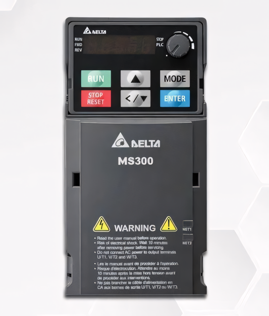 Delta VFD2A7MS43AFSAA – MS‑300 Serisi, 0,75 kW (1 HP), 460 V, 3 Faz VFD