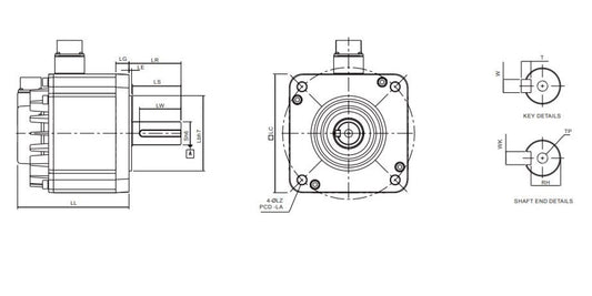 DELTA - ECMA-L11855R3 - 5,5kW SEVO MOTOR 35Nm 1500rpm ARTIMSAL