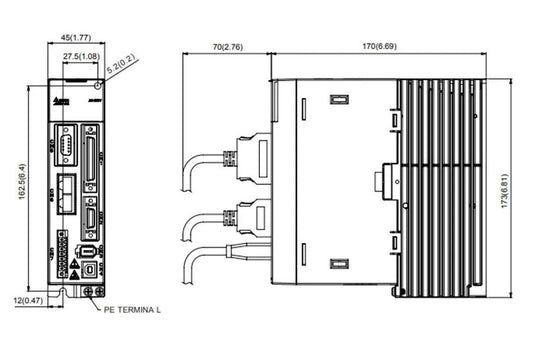 DELTA - ASD-A2-0421-E - A2 400W 1X240VAC ETHERCAT SERVO HIZ KONTROL