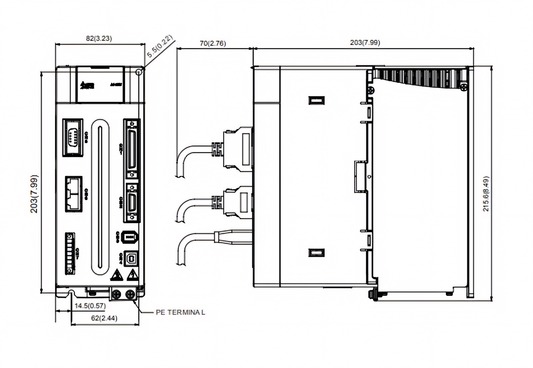DELTA ASD-A2-2043-M – 2kW 3x380VAC CANopen Servo Hız Kontrol Cihazı