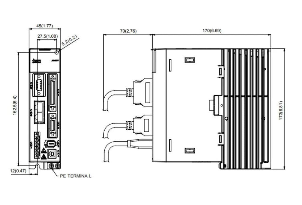 DELTA ASD-A2-1021-M – A2 Serisi 1kW Servo Hız Kontrol Cihazı