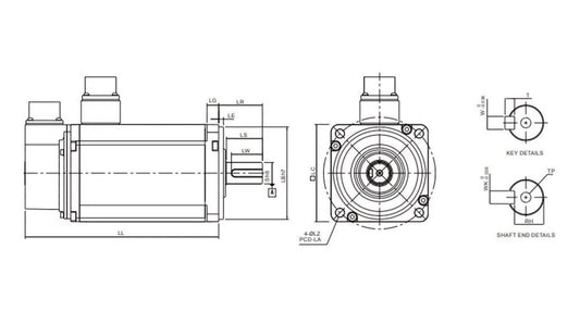 DELTA ECMA-K11320RS – 2kW Servo Motor | 9,55Nm – 2000 RPM – Artımsal Enkoder