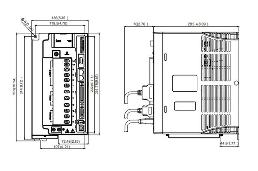 Delta ASD-A2-7543-E Servo Sürücü – 7.5kW, 3 Faz 380VAC, EtherCAT, Hız Kontrol