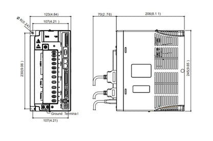 Delta ASD-A2-5543-M – 5,5 kW AC Servo Sürücü