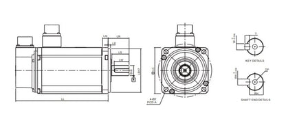Delta ECMA-E11315RS 1,5 kW Servo Motor – 7,16 Nm