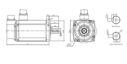 DELTA ECMA-K11320SS - 2kW Frenli Servo Motor