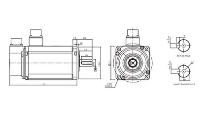 DELTA ECMA-E11310RS - 1kW Servo Motor