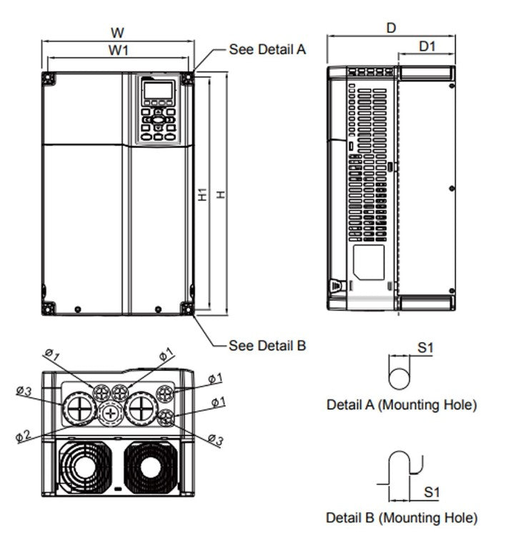 DELTA VFD220CP4EA-21 - CP2000 Serisi 22kW Hız Kontrol Cihazı