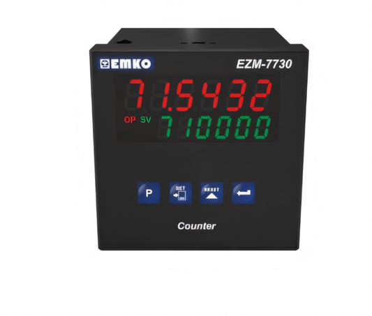 EMKO - EZM-7730.5.00.0.1/00.00/0.0.0.0 - SAYICI KONTROL CİHAZI 1R 230Vac 77x77mm