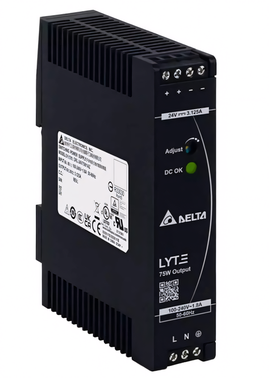 DELTA - DRL-24V75W1AZ | 24VDC 3.13A 75W Plastik Kasa Güç Kaynağı