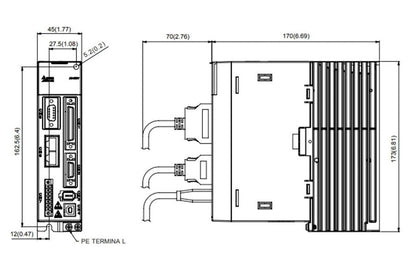 DELTA - ASD-A2-0421-E - A2 400W 1X240VAC ETHERCAT SERVO HIZ KONTROL