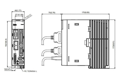 DELTA ASD-A2-1021-M – A2 Serisi 1kW Servo Hız Kontrol Cihazı