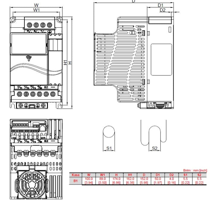 DELTA VFD007E43T – VFD-E 0,75 kW Hız Kontrol Cihazı