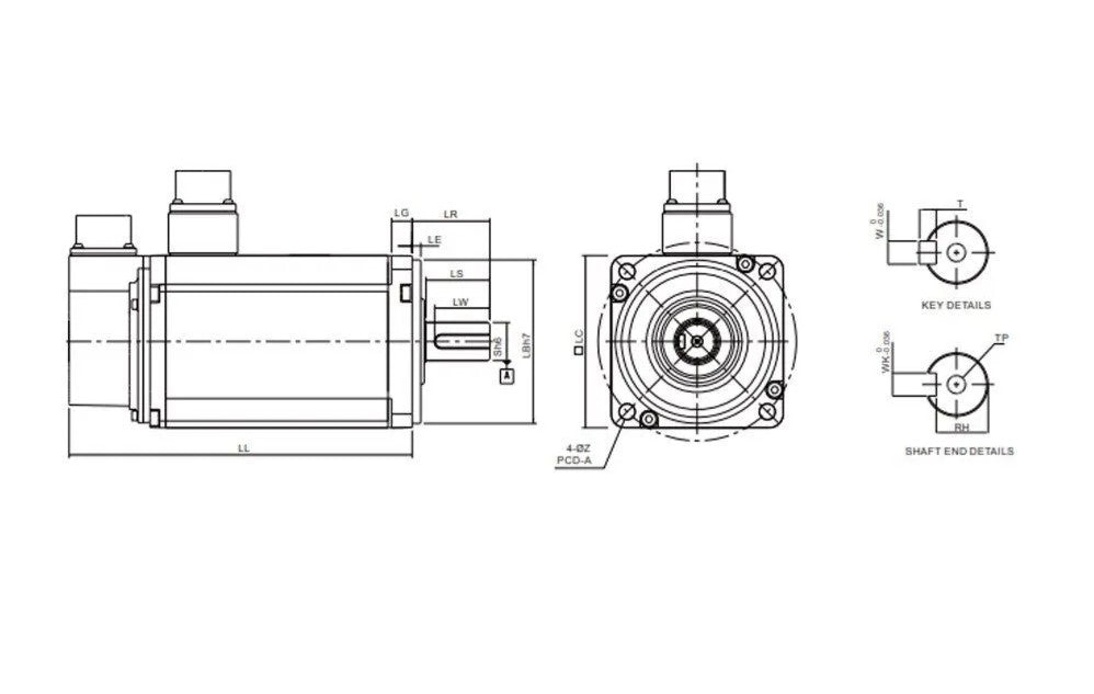 DELTA ECMA-C11010RS – 1kW Servo Motor | 3,18Nm – 3000 RPM – Artımsal Enkoder