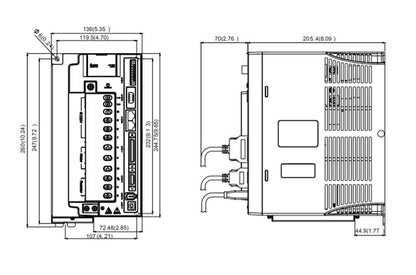 Delta ASD-A2-7543-E Servo Sürücü – 7.5kW, 3 Faz 380VAC, EtherCAT, Hız Kontrol
