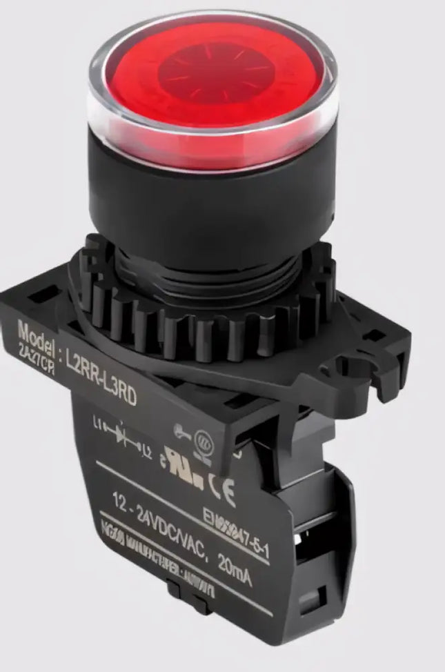 AUTONICS L2RR-L3RDM – 22mm Kırmızı LED Sinyal Lambası | 10-30V AC/DC