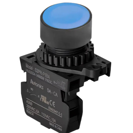 AUTONICS - S2PR-P1BAM | 22mm Çaplı Mavi Start Butonu