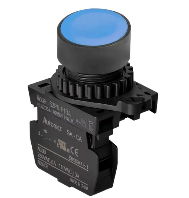 AUTONICS - S2PR-P1BAM | 22mm Çaplı Mavi Start Butonu