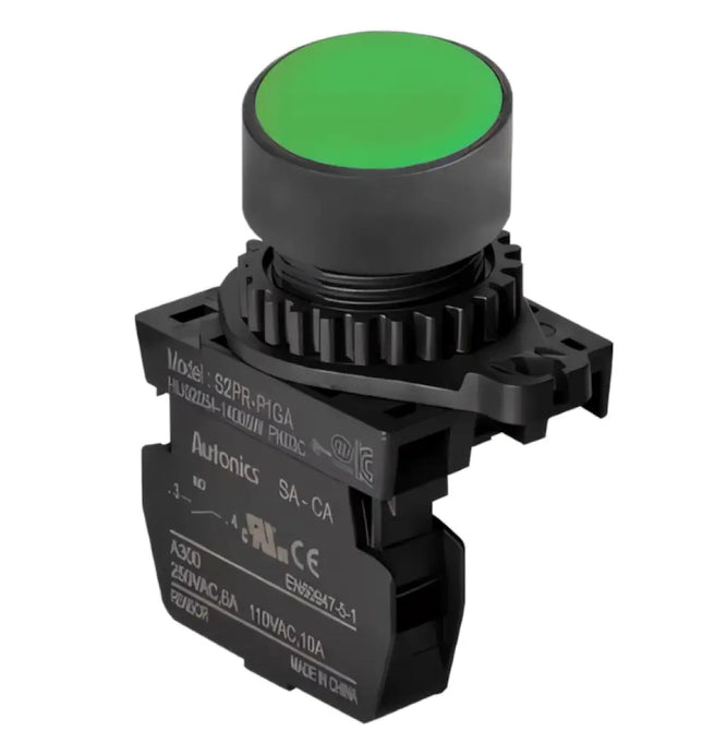 AUTONICS - S2PR-P1GAM - BUTON START ÇAP 22mm YEŞİL 1NA