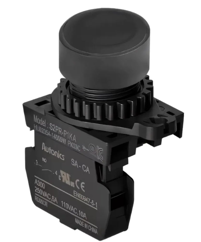 AUTONICS - S2PR-P1KAM - BUTON START ÇAP 22mm SİYAH 1NA