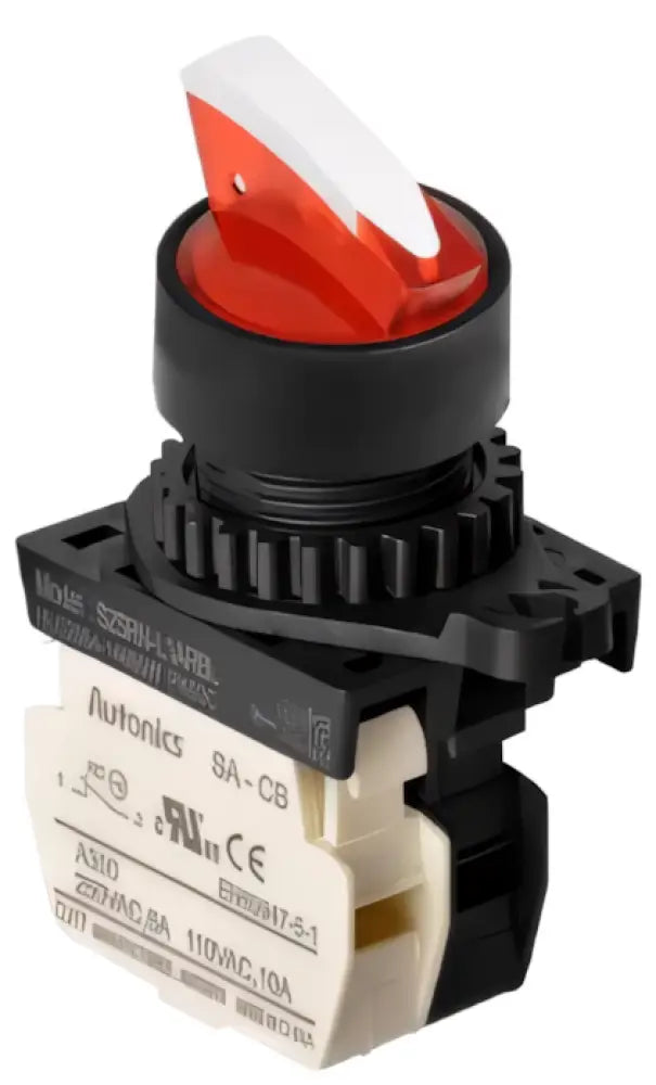 AUTONICS S2SRN-L3ARBLM – Işıklı Mandal Kalıcı Anahtar (0-1) | 100-220V AC | Kırmızı LED Göstergeli