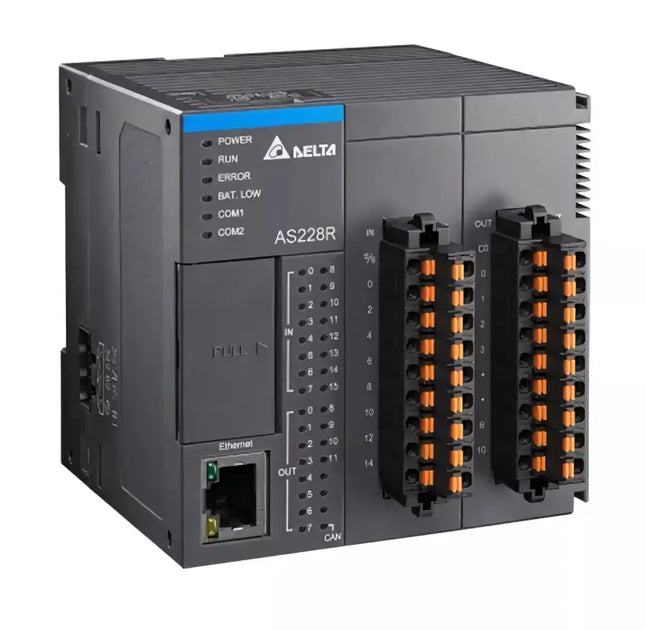 DELTA - AS228R-A - AS200 PLC 16DI/12DO RÖLE/ETHERNET/CANOPEN