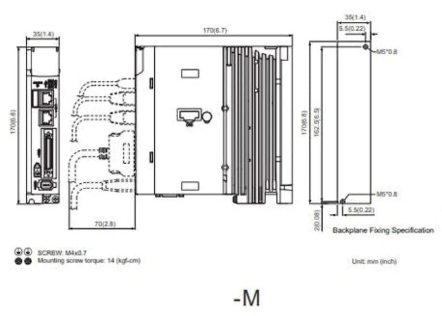 Delta ASD-A3-0421-M A3 Servo Sürücü 1 faz 220VAC 400W Pulse/CANopen