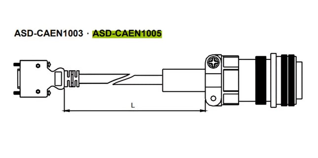 DELTA - ASDBCAEN1005 - ASDA-B2 SERVOMT. ENK. KABL.1-1,5kW 5mt
