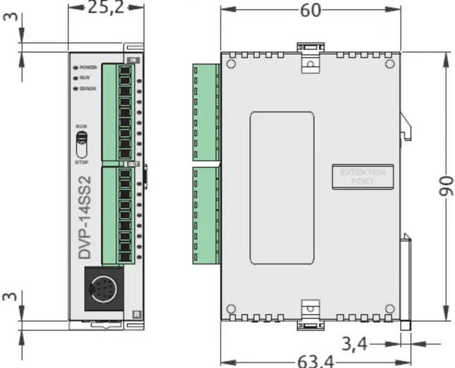 Delta DVP14SS211R – DVP-SS2 Serisi Kompakt PLC
