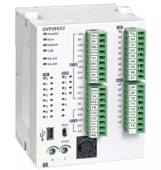 DELTA - DVP20SX211T - DVP-SX2 PLC 8DI/6DO NPN/4AI/2AO DAHİLİ ANALOG