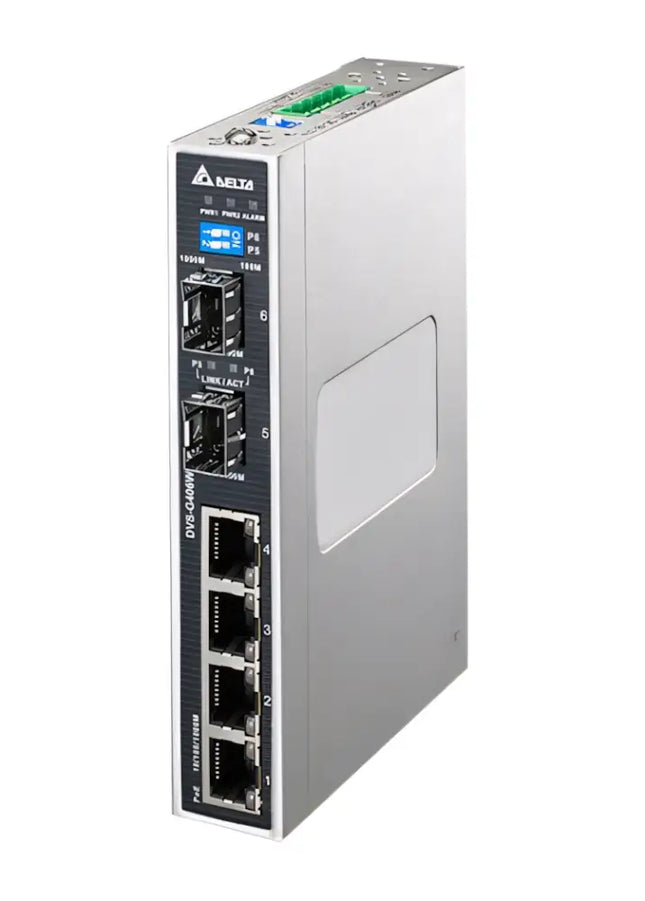 DELTA DVS-G406W01-2GF – Endüstriyel Ethernet Switch | 6TX | 4 Port PoE