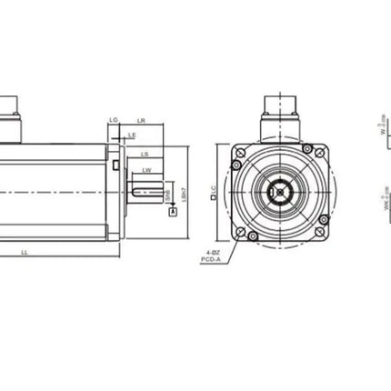 DELTA ECMA-C11010RS – 1kW Servo Motor | 3,18Nm – 3000 RPM – Artımsal Enkoder