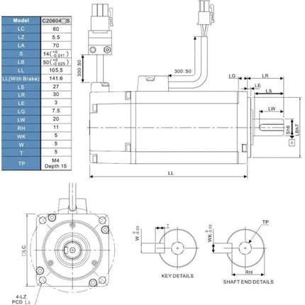 DELTA - ECMA-C20602RS - 200W SEVO MOTOR 0,64Nm 3000rpm ARTIMSAL