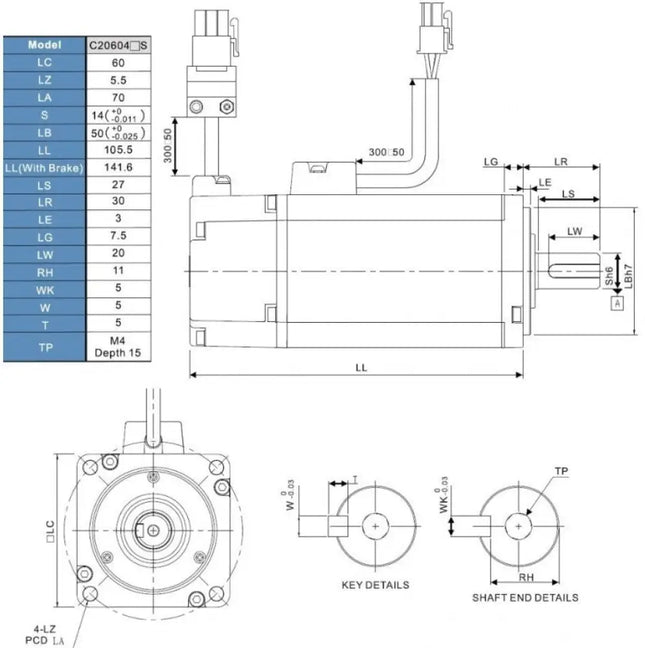 DELTA - ECMA-C20602RS - 200W SEVO MOTOR 0,64Nm 3000rpm ARTIMSAL
