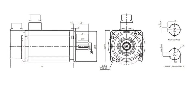 DELTA ECMA-K11320SS - 2kW Frenli Servo Motor