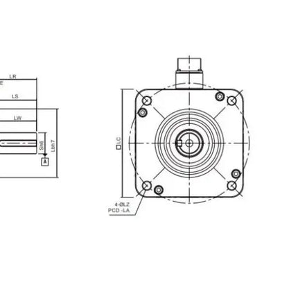 DELTA - ECMA-L11830RS | 3kW 19,1Nm 1500rpm Artımsal Servo Motor