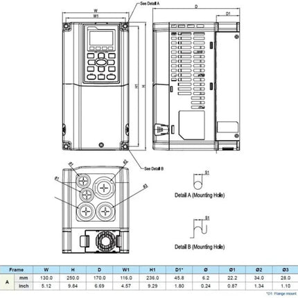 Delta VFD015C43A-21 – C2000 Plus 1,5 kW Hız Kontrol Cihazı (Frekans İnvertörü)