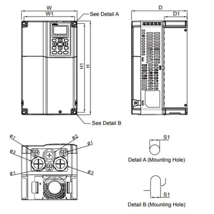 Delta VFD185CP4EB-21 CP2000 Serisi 18.5kW Hız Kontrol Cihazı