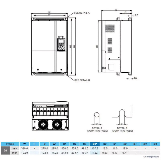DELTA VFD750CP43B-21 – CP2000 Serisi 75kW Hız Kontrol Cihazı