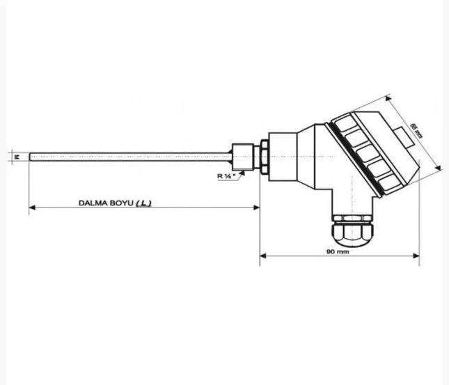 EMKO - RTKR-M06-L150.2 - TERMOKUPL KAFALI 2XPT100 ÇAP 6MM BOY 15CM REKORLU
